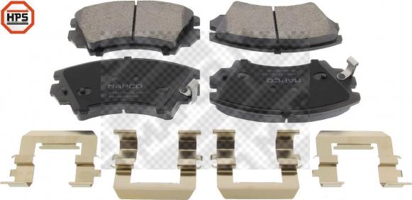 Mapco 6859HPS - Brake Pad Set, disc brake autospares.lv