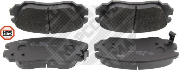 Mapco 6858HPS - Brake Pad Set, disc brake autospares.lv