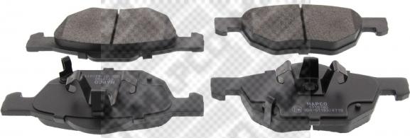 Mapco 6809 - Brake Pad Set, disc brake autospares.lv