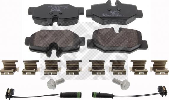 Mapco 6801 - Brake Pad Set, disc brake autospares.lv