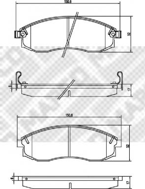 Mapco 6889 - Brake Pad Set, disc brake autospares.lv