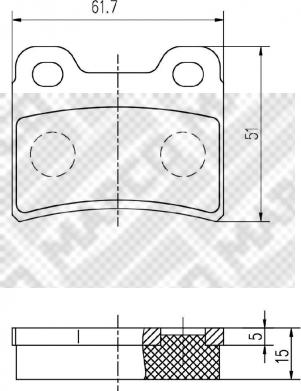 Mapco 6880 - Brake Pad Set, disc brake autospares.lv