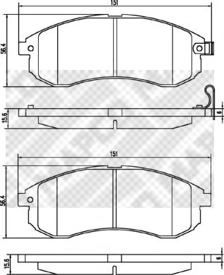 Mapco 6888 - Brake Pad Set, disc brake autospares.lv