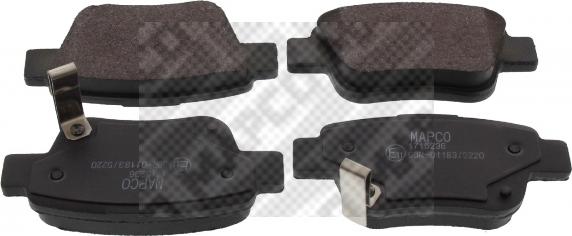 Mapco 6833 - Brake Pad Set, disc brake autospares.lv