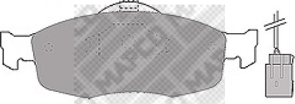 Mapco 6369 - Brake Pad Set, disc brake autospares.lv