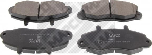 Mapco 6380 - Brake Pad Set, disc brake autospares.lv