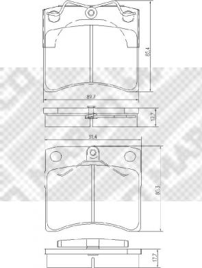 Mapco 6383/1 - Brake Pad Set, disc brake autospares.lv