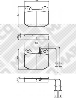 Mapco 6268 - Brake Pad Set, disc brake autospares.lv