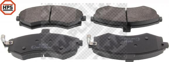 Mapco 6737 - Brake Pad Set, disc brake autospares.lv