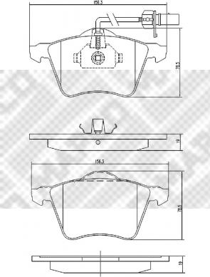 Mapco 6771 - Brake Pad Set, disc brake autospares.lv