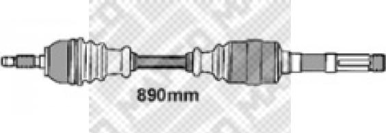 Mapco 16350 - Drive Shaft autospares.lv