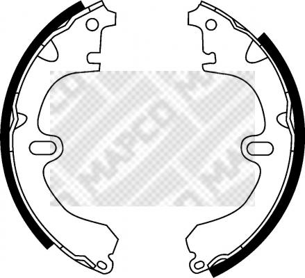 Mapco 8551 - Brake Shoe Set autospares.lv