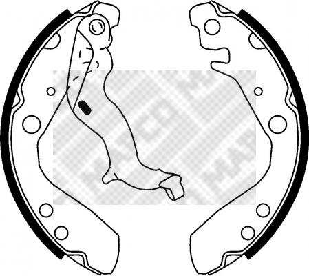 Mapco 8524 - Brake Shoe Set autospares.lv