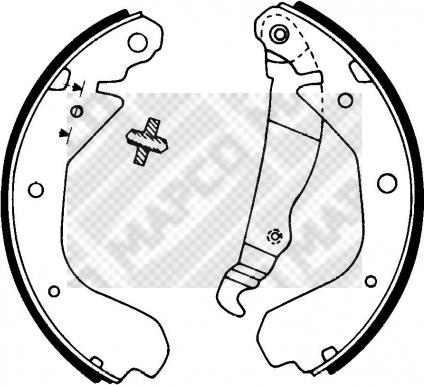 Mapco 8808 - Brake Shoe Set autospares.lv