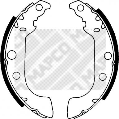 Mapco 8321 - Brake Shoe Set autospares.lv