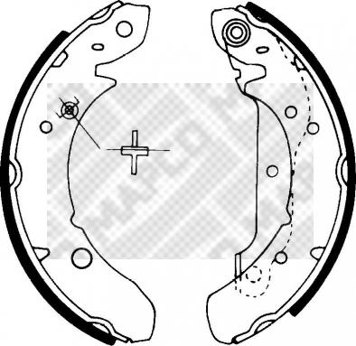 Mapco 8795 - Brake Shoe Set autospares.lv