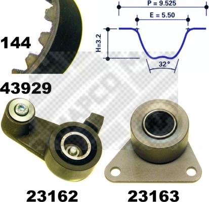 Mapco 23929 - Timing Belt Set autospares.lv