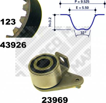 Mapco 23926 - Timing Belt Set autospares.lv