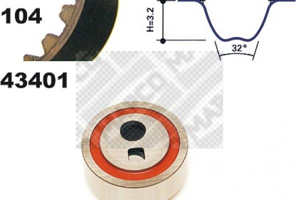 Mapco 23401 - Timing Belt Set autospares.lv