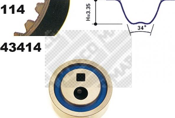 Mapco 23414 - Timing Belt Set autospares.lv