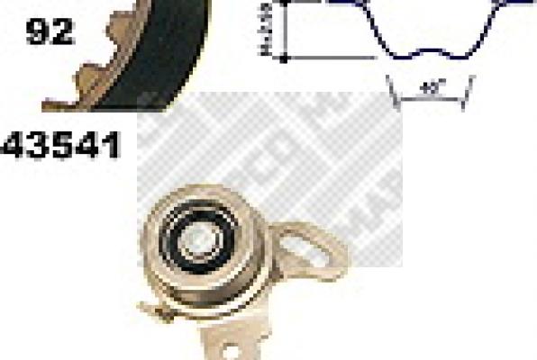 Mapco 23541 - Timing Belt Set autospares.lv