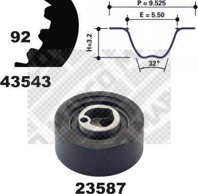 Mapco 23543 - Timing Belt Set autospares.lv