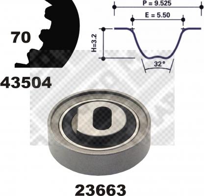 Mapco 23504 - Timing Belt Set autospares.lv