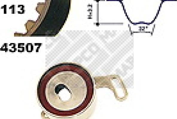 Mapco 23507 - Timing Belt Set autospares.lv