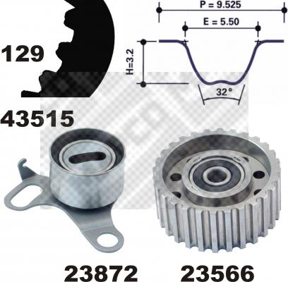 Mapco 23515 - Timing Belt Set autospares.lv