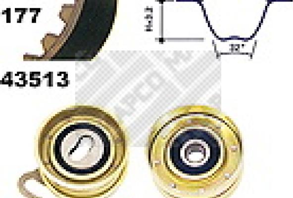 Mapco 23513 - Timing Belt Set autospares.lv