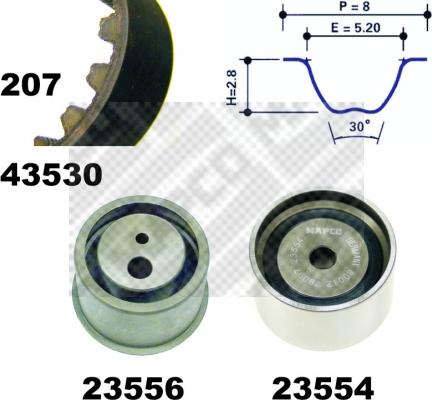 Mapco 23530 - Timing Belt Set autospares.lv