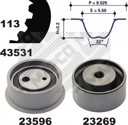 Mapco 23531 - Timing Belt Set autospares.lv