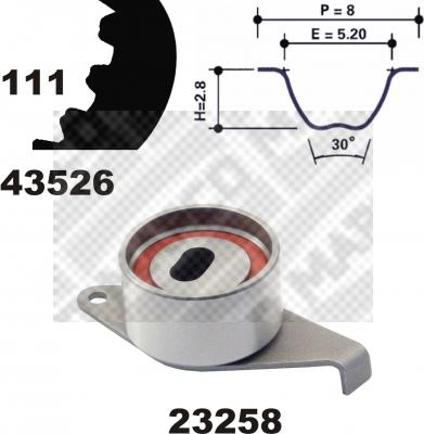 Mapco 23526 - Timing Belt Set autospares.lv