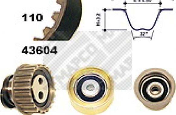 Mapco 23605 - Timing Belt Set autospares.lv