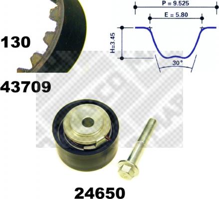 Mapco 23632 - Timing Belt Set autospares.lv