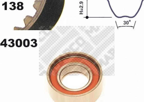 Mapco 23003 - Timing Belt Set autospares.lv