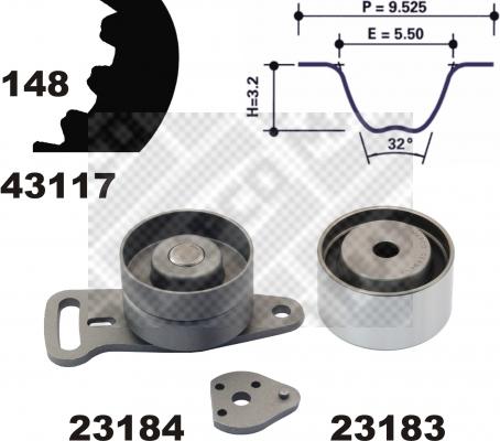 Mapco 23120 - Timing Belt Set autospares.lv