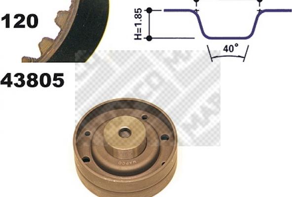 Mapco 23805 - Timing Belt Set autospares.lv