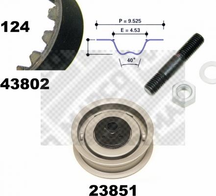 Mapco 23802 - Timing Belt Set autospares.lv