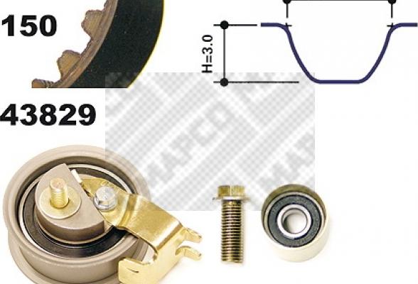 Mapco 23831 - Timing Belt Set autospares.lv