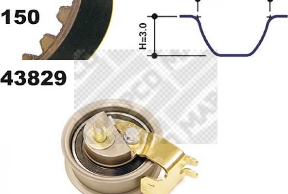 Mapco 23829 - Timing Belt Set autospares.lv