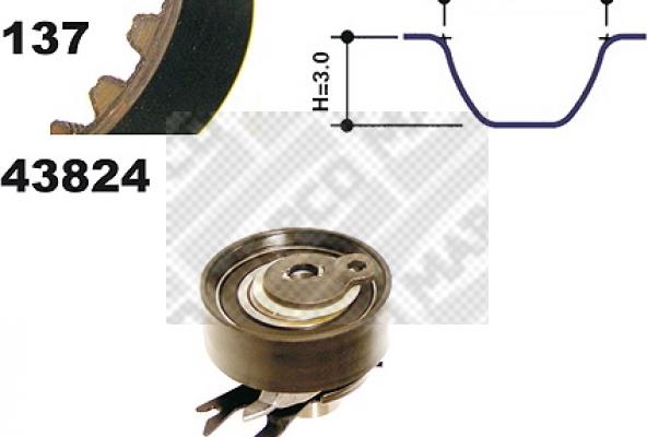 Mapco 23824 - Timing Belt Set autospares.lv