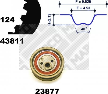 Mapco 23825 - Timing Belt Set autospares.lv