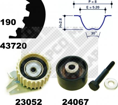 Mapco 23720 - Timing Belt Set autospares.lv