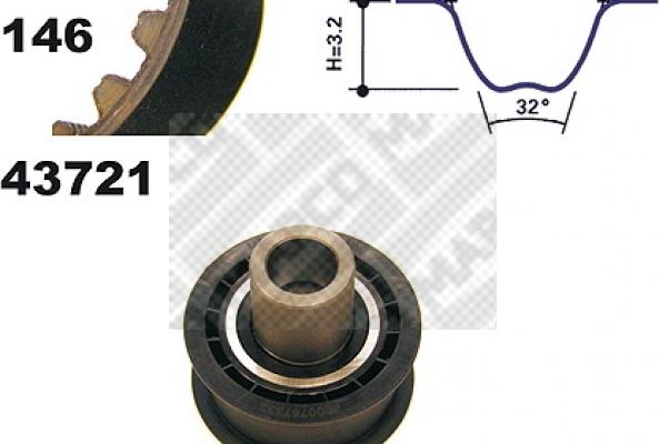 Mapco 23721 - Timing Belt Set autospares.lv