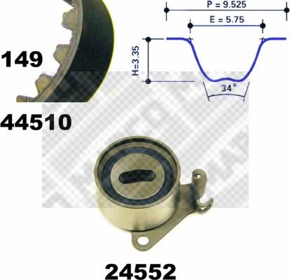 Mapco 73510 - Timing Belt Set autospares.lv