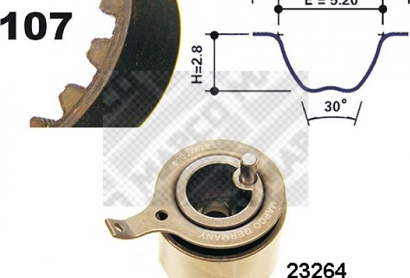 Mapco 73537 - Timing Belt Set autospares.lv