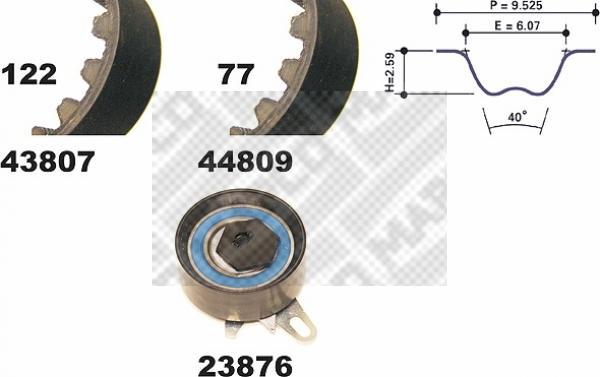 Mapco 73809 - Timing Belt Set autospares.lv