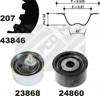 Mapco 73816 - Timing Belt Set autospares.lv