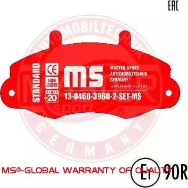 MASTER-SPORT GERMANY 13046039602-SET-MS - Brake Pad Set, disc brake autospares.lv